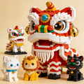 Chinese New Year Lion Dance and Zodiac Animal Building Block Set