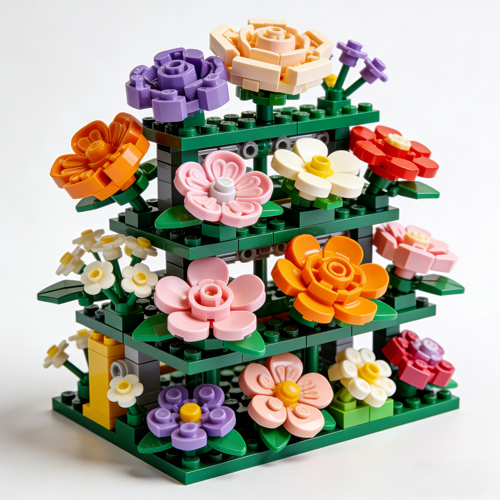Flower Garden Building Block Set